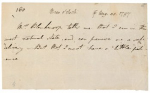 Mary Wollstonecraft's last three notes to Godwin