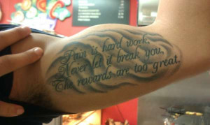 upper arm quote tattoo tattoos for men picture