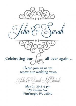 Vow renewal invite ( great idea for later)