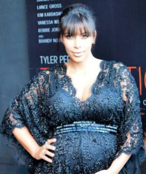 kim k looking very pregnant at tyler perry s movie premiere in atl