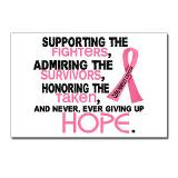 Supporting The Fighters Admiring Survivors Postcards | Personalized ...
