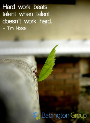Hard work beats talent when talent doesn’t work hard’ – Tim ...