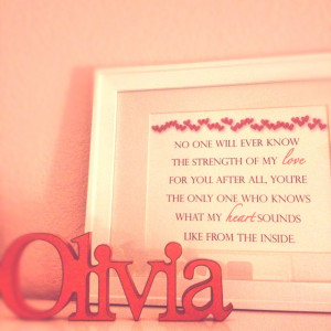 Framed quote for girls room