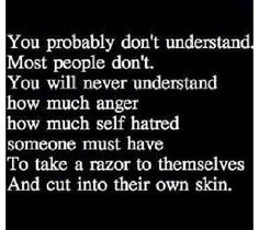 just don't get it.....Selfharm quote