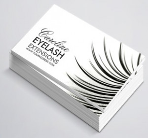 Minimalistic Eyelash Extensions Makup Artist Business Card