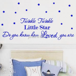 Mandela K Twinkle Twinkle Little Star Wall Quote Nuesry Wall Decal ...