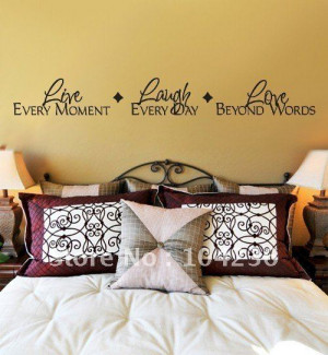 ZooYoo Factory Discount:Large Size Live Love Laugh English Quote/Vinyl ...