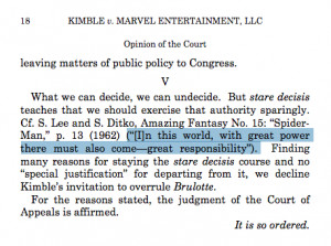 involving royalties from a Spider-Man toy, Justice Elena Kagan quotes ...