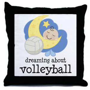 Dreaming About Volleyball Throw Pillow