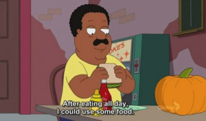 family guy #cleveland brown #funny #food #eating