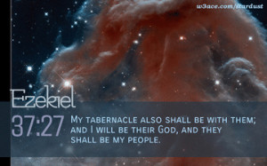 Bible Quote Ezekiel 37:27 Inspirational Hubble Space Telescope Image