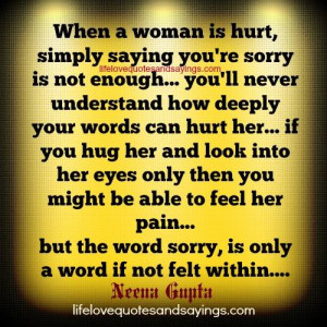 When A Woman Is Hurt..