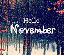 hello november, november, quotes, snow, winter, goodbye october
