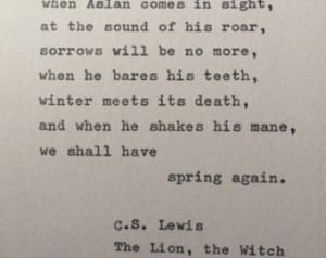 Lewis Quote Handtyped with Typewriter on 5x7 Cardstock