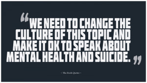 ... It OK To Speak About Mental Health And Suicide. » Luke Richardson
