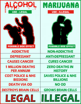 Medical Marijuana vs. Alcohol, Source: http://www.herbalmission.org ...