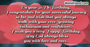Happy 40th Birthday Wishes Quotes