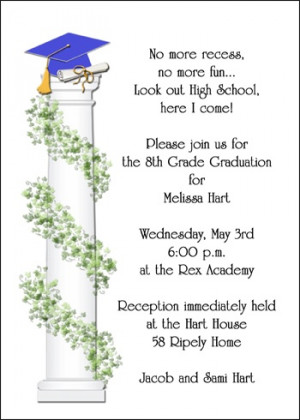 8th Grade School Ivy Grad Announcement Cards Are Becoming Very Popular ...
