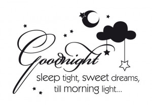 Wall Decal - Goodnight sleep tight