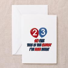 23 year old birthday gift ideas greeting card for