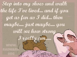walk in my shoes mile don't judge quote