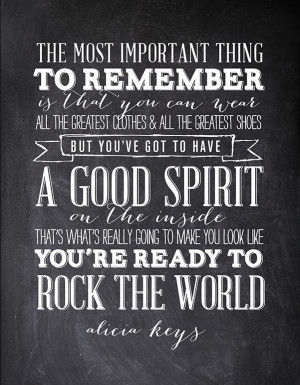 Love this quote by alicia keys. (and again, more chalkboard designed ...