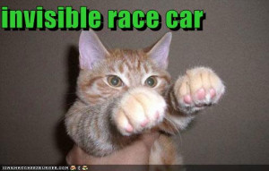 ... cat drives an invisible racecar - Cats Invisible Things: Part 2