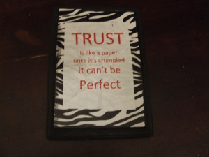 Trust..... Wood Board for decoration