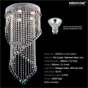 Chandelier Light Fixture K9 Crystal Pendant Ceiling Lamp Luster