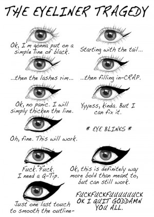 The eyeliner tragedy – girls know this all too well…