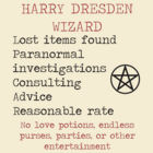 Harry Dresden Business Card by Abatashi Follow