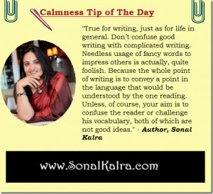 Sonal Kalra’s Tips for Aspiring Writers