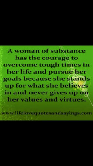 Woman's courage