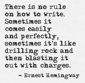 Hemingway on writing