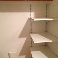installed 3 adjustable shelves