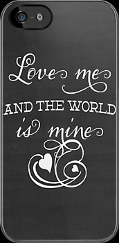 World is Mine - Chalkboard Typography Quote - Inspirational Love Quote ...