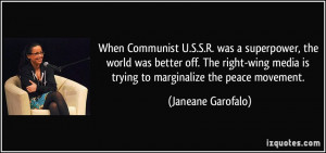 When Communist U.S.S.R. was a superpower, the world was better off ...
