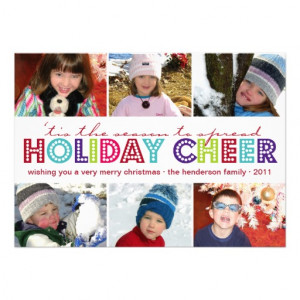 spread_holiday_cheer_6_photo_christmas_flat_card_invitation ...