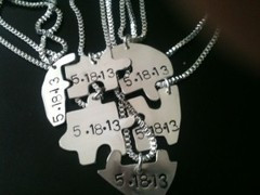 Jigsaw Puzzle Piece Necklace pendant best friend necklaces BFF Puzzle ...