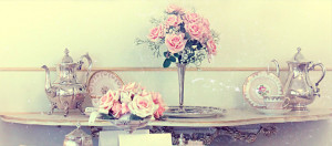 ... Facebook cover with picture of Old photo of classic vintage table set
