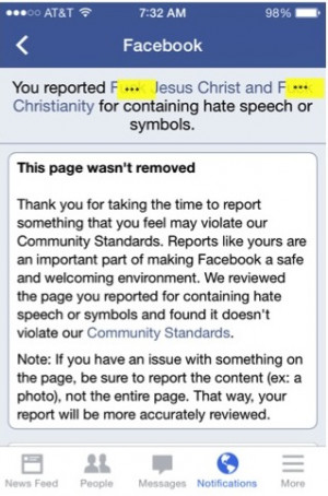We reviewed the page you reported for hate speech or symbols and found ...