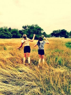 girls, awesome, best friends, bff, black, black skirts, blue ...