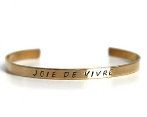 Joie De Vivre Jewelry - French Quote Bracelet - Joy of Life Jewelry ...