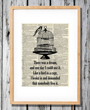 Bird on a Cage - Avett Brothers Quote Head full of Doubt - Art Print ...