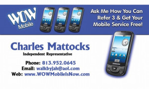 2nd version of Business card designed for mobile phone service