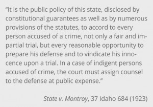 State public defense commission bill entered in Idaho legislature