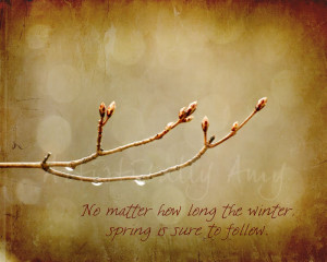 bud on a tree and added a quote about spring