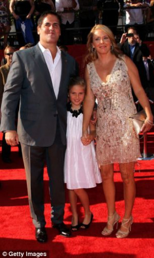 Mark Cuban with daughter Alexis Cuban and wife Tiffany Cuban