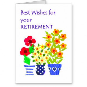 Retirement Best Wishes Card - Flower Power