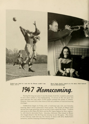 Athena Yearbook, 1947. Ohio University Homecoming, 